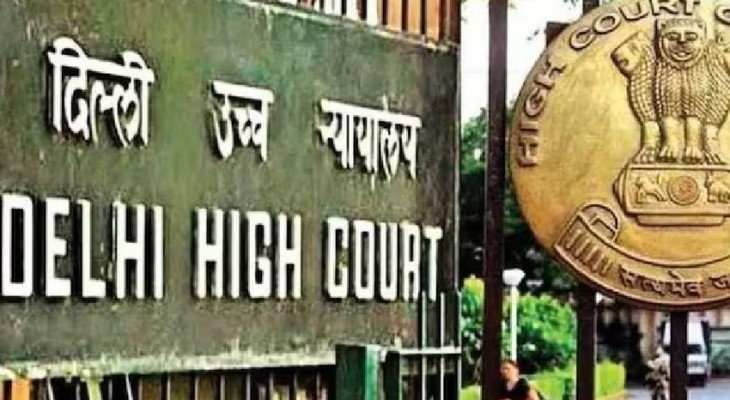 Delhi High Court building sign showing fast track court for NEET case.