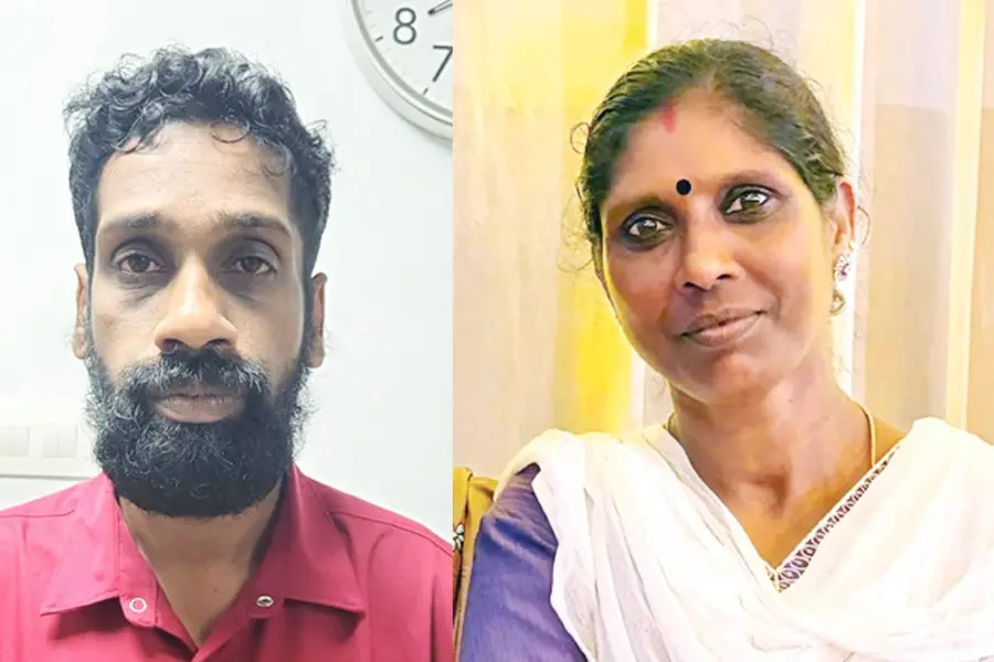 ചെറുതുരുത്തി ഹന്ന റസിഡൻസി ലോഡ്ജിന് മുന്നിൽ പോലീസ് എത്തിയപ്പോൾ