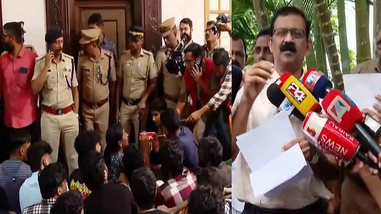 Kothamangalam MA College student protest settled management meeting