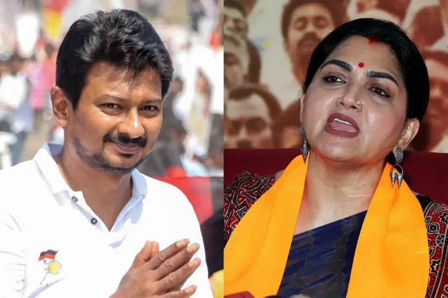 Khushbu Sundar addressing media regarding Udhayanidhi Stalin controversy