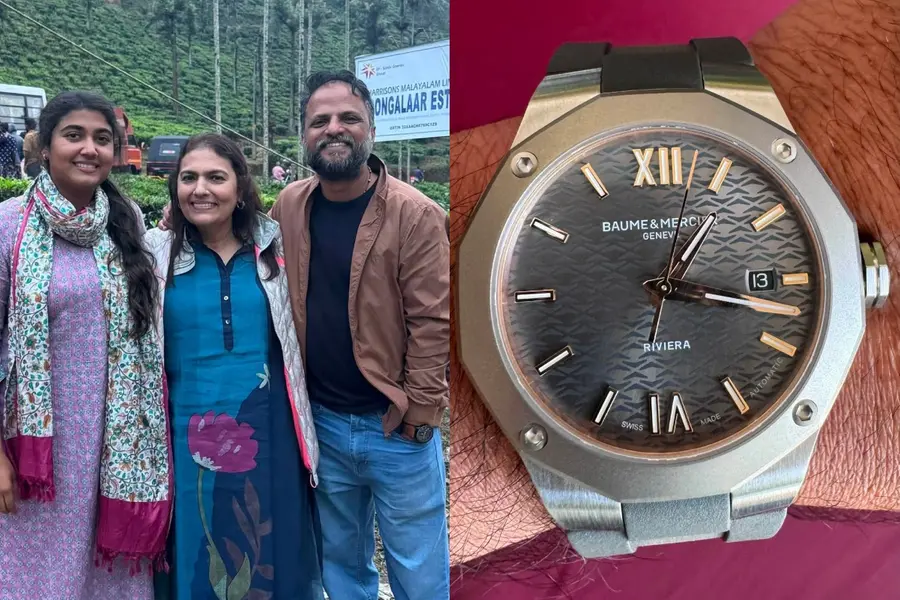 jude-anthany-joseph-suchitra-mohanlal-watch-gift