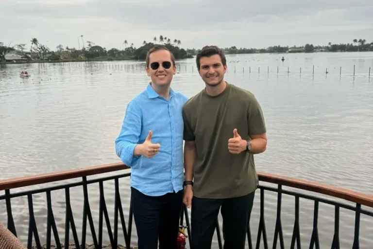 Michael Boulos visiting Alappuzha backwaters and watching boat race practice