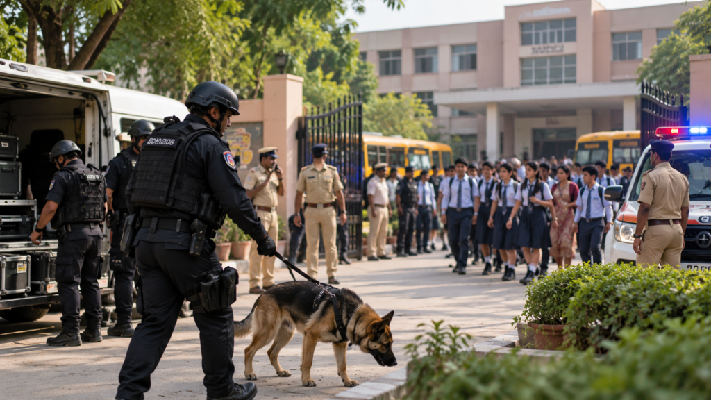 delhi schools bomb threat; exams postponed